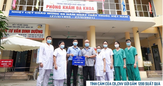 GRANDO hỗ trợ 1200 lốc sữa cho tuyến đầu chống dịch tại Bắc Giang