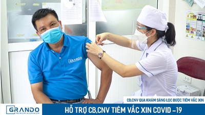 Grando tổ chức tiêm vắc xin phòng ngừa covid-19 đợt 1