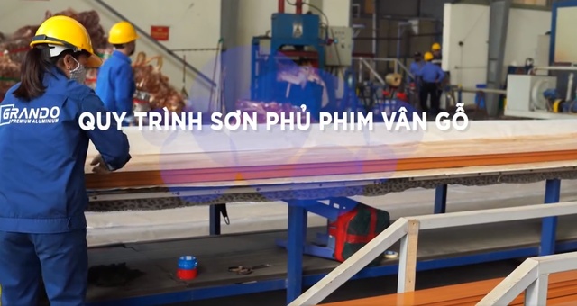 Quy trình phủ phim vân gỗ tại grando