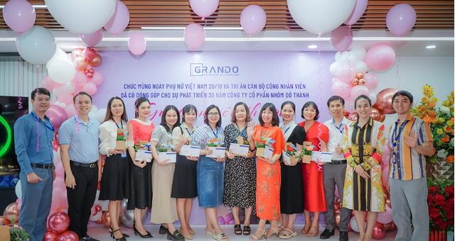 Grando tưng bừng chúc mừng ngày phụ nữ việt nam 20/10