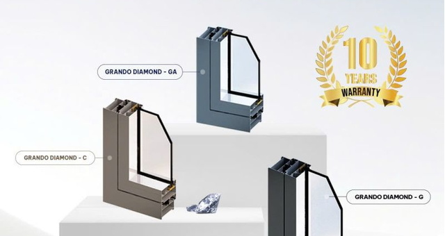 GRANDO ALUMINUM DOOR WITH DIAMOND-G COLOR