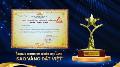 Grando tự hào vinh danh top 100 doanh nghiệp Sao Vàng Đất Việt – Vươn tầm Việt Nam