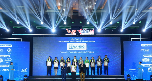 Grando vinh danh Top500 doanh nghiệp lớn nhất Việt Nam 2024