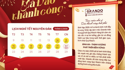 GRANDO THÔNG BÁO NGHỈ TẾT NGUYÊN ĐÁN BÍNH NGỌ