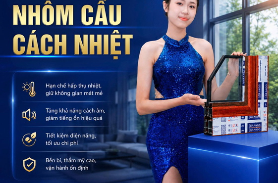 Nhôm cầu cách nhiệt Grando – giải pháp chống nóng hiệu quả cho không gian sống