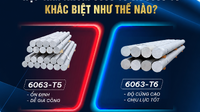 Hợp kim nhôm 6063-T5 và 6063-T6: Khác biệt như thế nào?