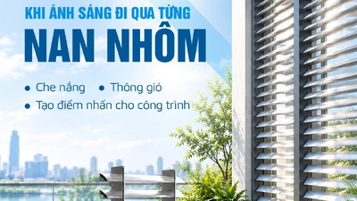 Nan chớp nhômGgrando: khi ánh sáng đi qua từng nan nhôm