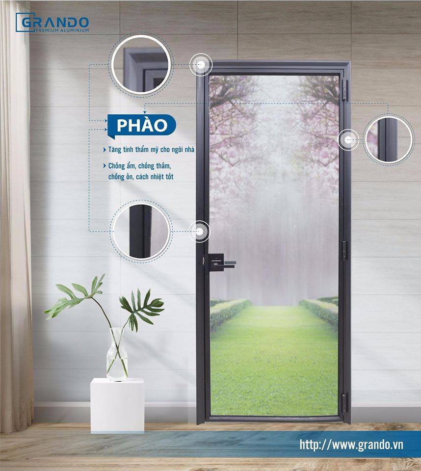 nhôm thanh định hình, hệ phào trang trí Grando