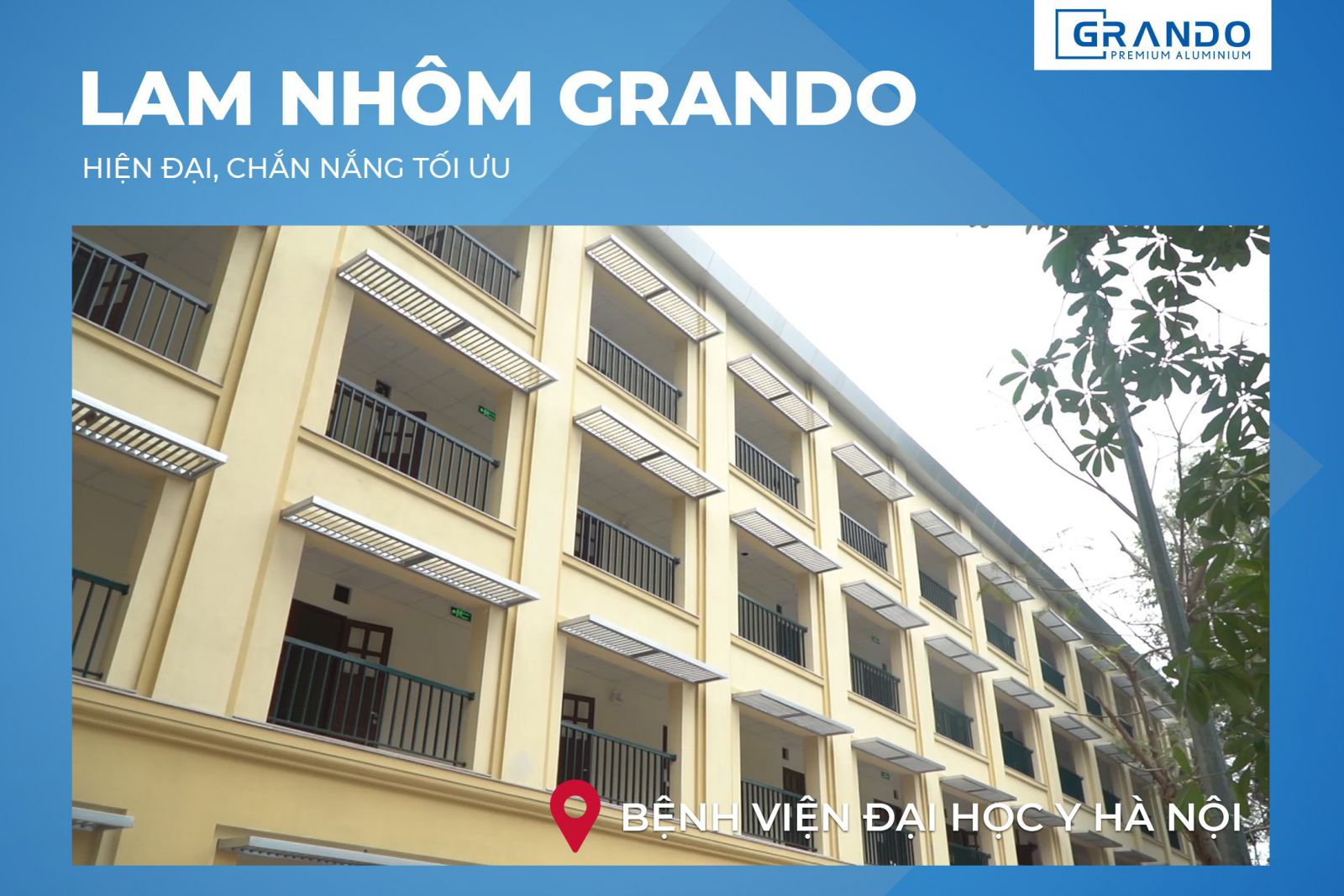Lam nhôm Grando - hiện đại, chắn nắng tối ưu