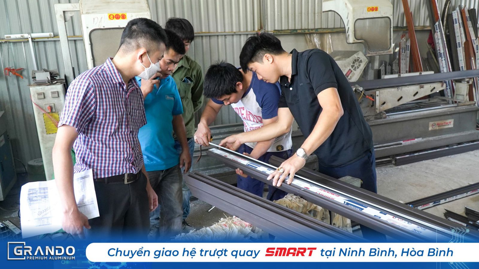 Chuyển giao công nghệ lắp đặt Hệ Trượt Quay Grando Smart khu vực Ninh Bình, Hòa Bình